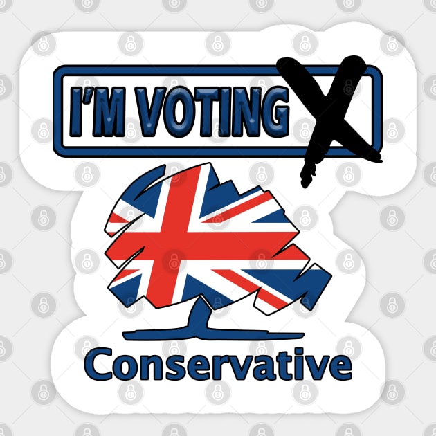 I'm Voting Conservative Sticker by Perfect Sense